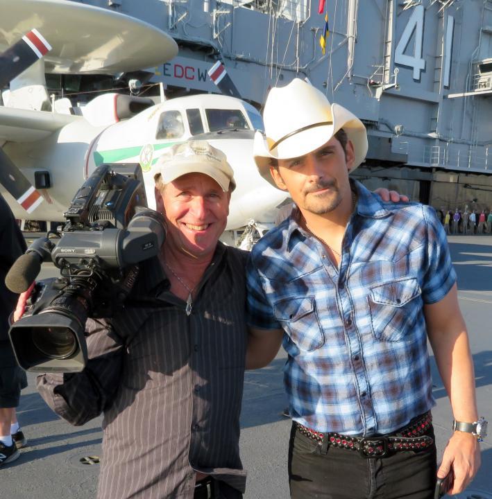 Me on a shoot with Brad Paisley